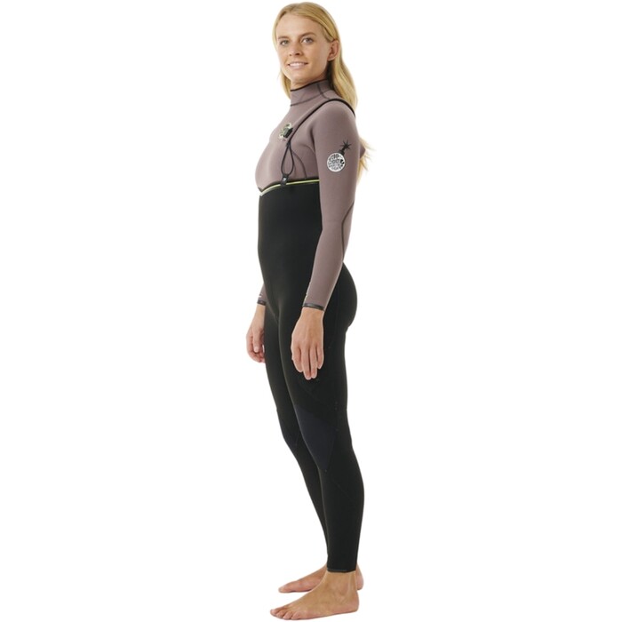 2024 Rip Curl Womens E-Bomb 4/3mm Zip Free Wetsuit 14KWFS - Eggplant